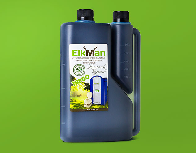 ТУРБО концентрат Elkman — средство для всех типов туалетных кабин и биотуалетов.